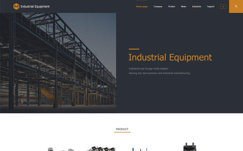工业设备网站模板，工业设备网页模板，工业设备响应式网站模板